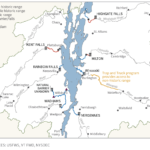 Figure: Landlocked Atlantic salmon habitat access in Lake Champlain tributaries